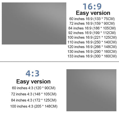 Přenosný projektor 4K s protisvětelným skládacím plátnem